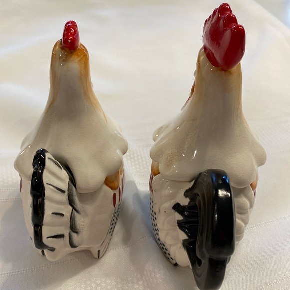 Vintage Napco Japanese Rooster, Hen Salt & Pepper, Cream & Sugar Set - Picture 4 of 15